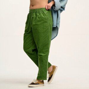 Lucy & Yak - Billie Corduroy Trousers in Pickle Green Women's 2X